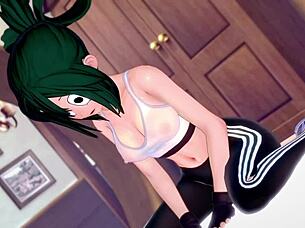 froppy wet after exercise wants to play with big cock mha adult version