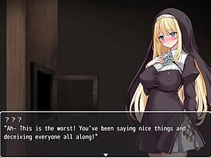 Sister Christina's Blowjob, Masturbation, and Gangbang in Hentai Game