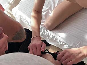 Cute Twink Took Two Cocks in His Mouth and Tore His Hole