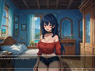 Exhibitionist GF confesses in hentai game 😘