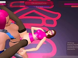 kinky fight club roxy cox versus nagini in anime hentai night club