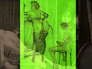 Bold Vintage Erotic Illustration Of Intense Scenes