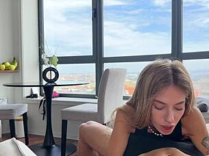 Student in sneakers visits her roommate unexpectedly at home