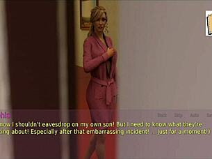 Blonde wife and stepmother shows off big tits and ass in homemade lingerie video