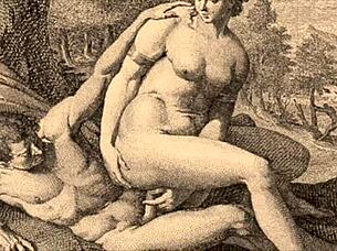 A Vintage Illustration Depicts An Erotic Scene From Anime