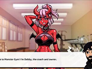 lewd gym fitness woman helps with cardio exercises in this compilation part 1