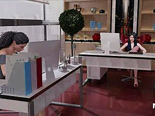 Fashion Business: Touching Boobs At Work In Hentai Game