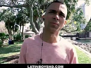 straight latin twink gabriel leonardo gets cash for first time gay fuck on street pov