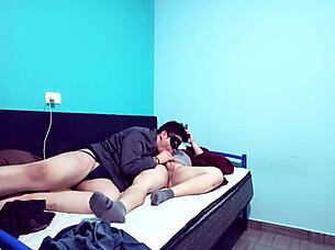 straight guys get turned on playing, then fuck hard in full video.