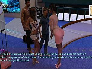 A wife and stepmother compete in a game