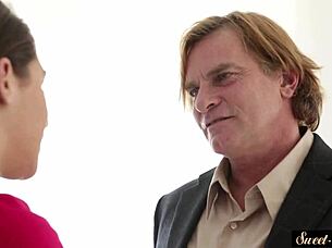 Curvy teen rides uncle's dick in cowgirl foreplay.