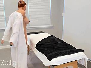 huge tits redhead milf gets oiled up for massage - happy endings e02 - freebie