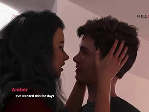 First anal experience with Amber in Josh's house