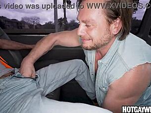 Gay construction worker gets sucked by another man