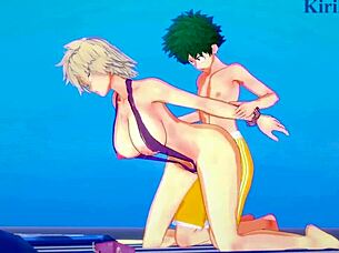 Himiko Toga And Mitsuki Bakugo Engage In Intense Sex With Izuku Midoriya In My Hero Academia Hentai