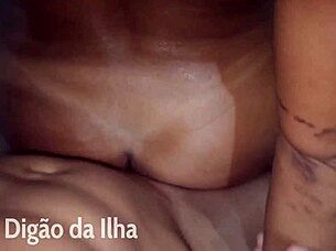 Enjoying a threesome in the bedroom with double fun.