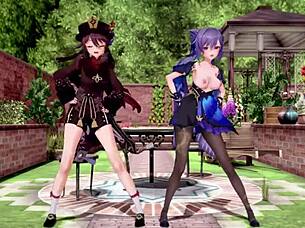 genshin liyue hentai mmd explores ancient city adventures in 3d cartoon style