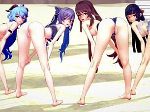 genshin liyue hentai mmd explores ancient city adventures in 3d cartoon style