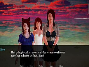 Amateur family in anime cartoon hentai.