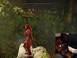 gamer slut gets caught with dildo, feeling huge orgasm while playing