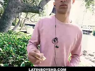 straight latin twink gabriel leonardo gets cash for first time gay fuck on street pov