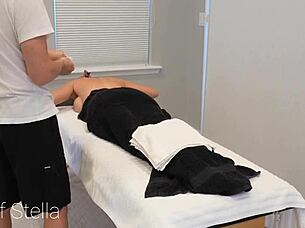 huge tits redhead milf gets oiled up for massage - happy endings e02 - freebie