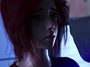 Big Ass Redhead in Anime Gets Fingered and Banged Hard