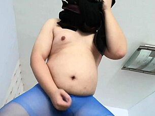 gay boy in silk stockings contrasts with intimate play in private setting