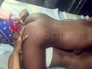 Teaching sugar baby to squirt all over face