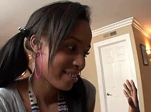 Cute black teen always gets what she wants in this hentai.