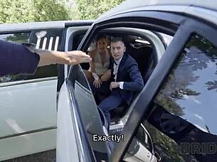 bride4k guys making a mess with monster cocks in wedding car pov. so wild! 😈💦