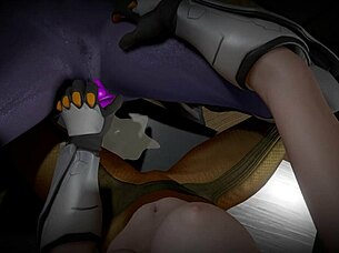 widowmaker and tracer play with dildos in overwatch parody hentai
