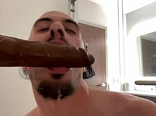 sissyboy deepthroats monster cock wanting bbc