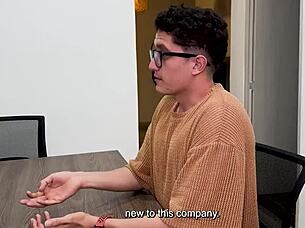 Fuck me and I'll give you a job, says curvy latina to candidate.