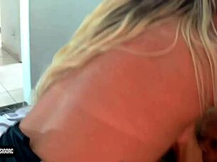 Is The Blonde Slut Ready For The Black Guy's Big Cock?