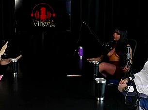 Redhead latina plays game with group in romantic setting after discussing couple hypocrisy