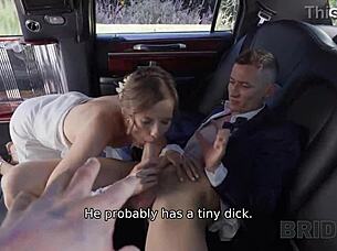 bride4k guys making a mess with monster cocks in wedding car pov. so wild! 😈💦