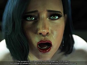 She blows my big cock while cheating in 3d