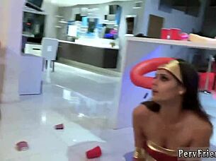 teen fucked in front of zombies while young 18+ gives first blowjob at party