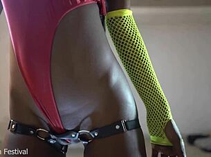perfect ebony tits on a skinny chocolate body with narrow ass and gay solo.