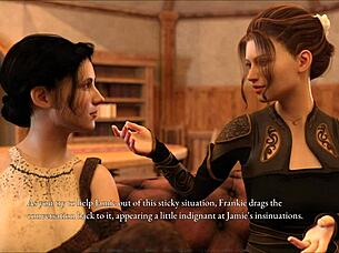 Does the blonde housewife console her husband's friend with her pussy?