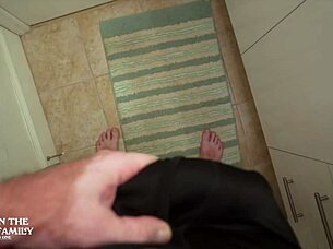 I caught my nurse stepmom examining my big cock