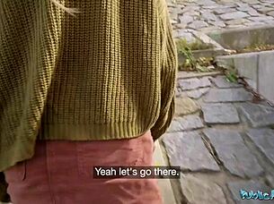 Hitchhiker Nicole Rae rides big cock outdoors