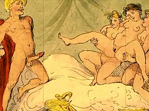 these vintage erotic drawings got me hooked, old school hentai comics with retro anime style. 😍