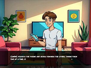 in this parody game, morty's sister gives a fan a huge blowjob