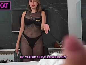 s1e5 step mom back from party without panties, helps step son cum in shared hotel bed 😈