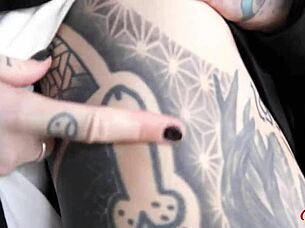 german tattoo model lisa gags on cock deepthroat choking