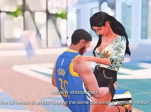 courtside passion unfolds in 3d hentai parody preview