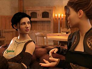 Does the blonde housewife console her husband's friend with her pussy?