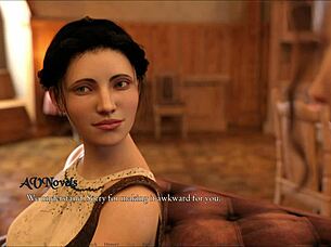 Does the blonde housewife console her husband's friend with her pussy?